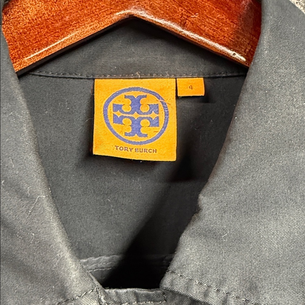 Tory Burch Black Coat with Gold Accents - Picture 2 of 10